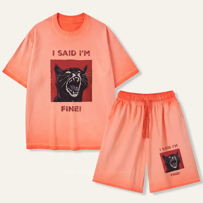 Vintage I'm Fine Gradient Washed Suit