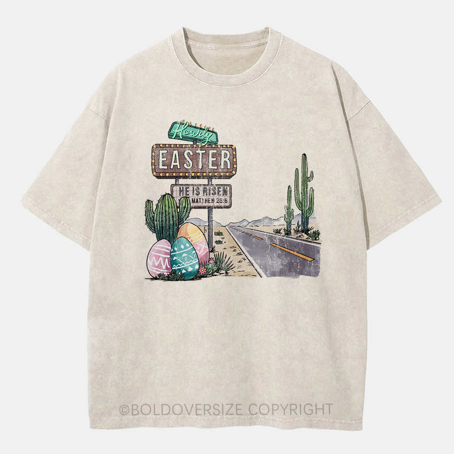 Vintage Howdy Easter Washed T-Shirt