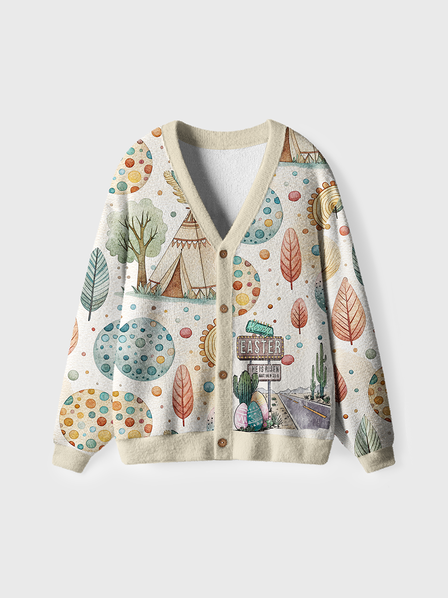 Vintage Howdy Easter Cardigan Sweaters