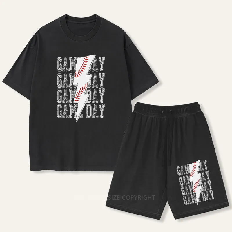 Vintage Baseball Game Day Gradient Washed Suit