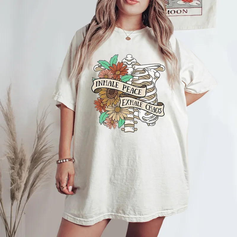 Vintage Inhale Peace Exhale Chaos Tee