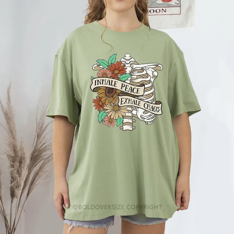 Vintage Inhale Peace Exhale Chaos Tee