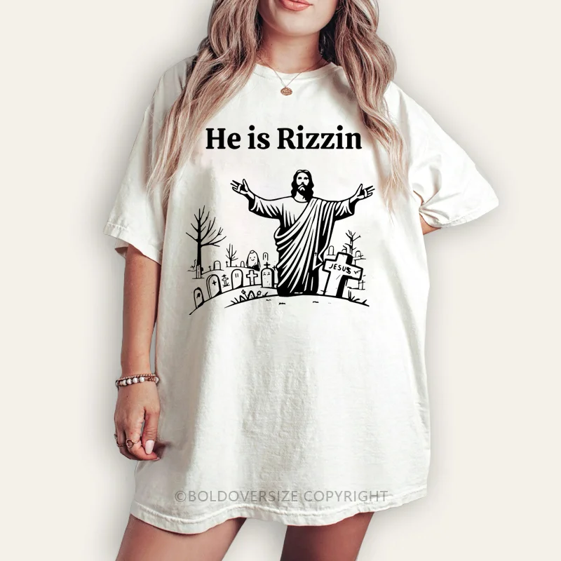 Vintage He is Risen Jesus Easter Tee