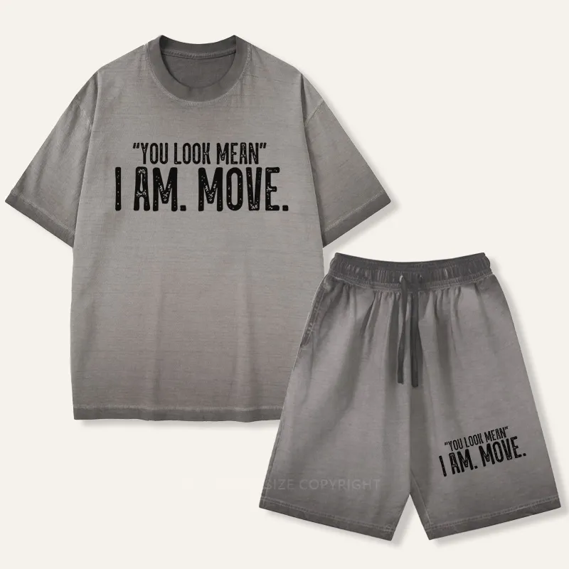 Vintage You Look Mean I Am Move Gradient Washed Suit