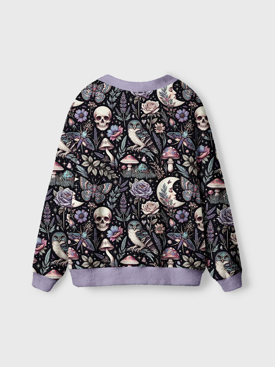 Vintage Dark Gothic Mystical Skull Cardigan Sweaters