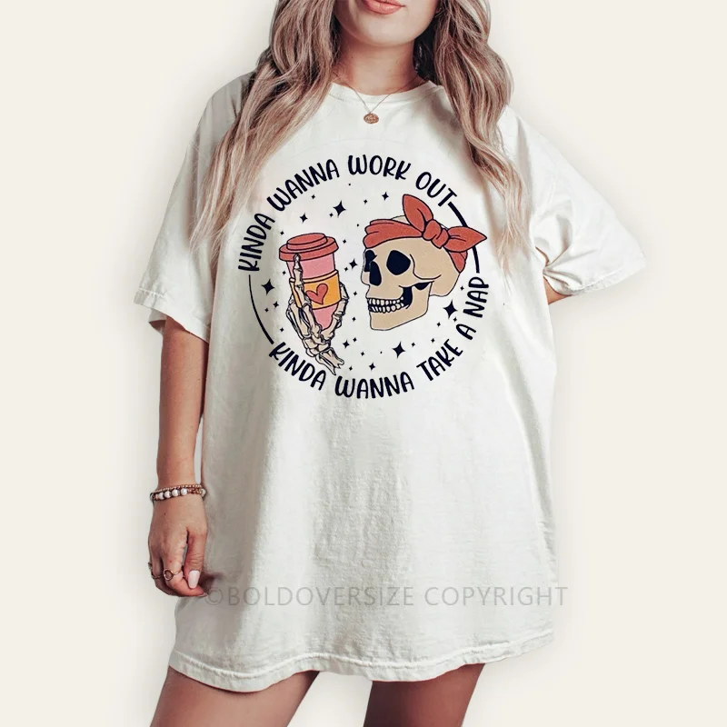 Vintage Kinda Wanna Workout, Kinda Wanna Take A Nap Tee