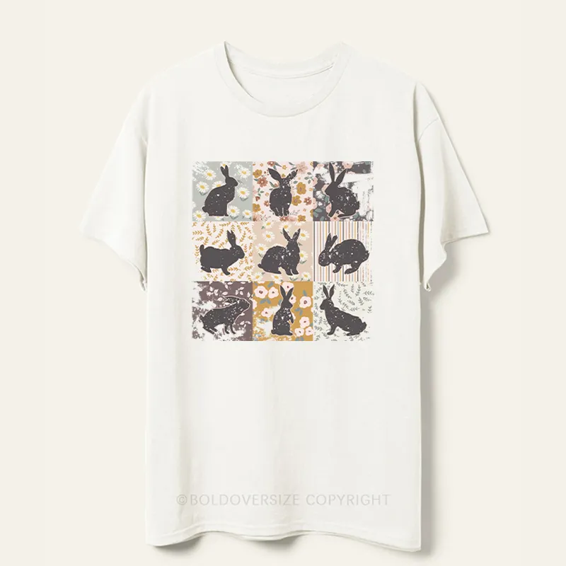 Vintage Boho Bunny Rabbit Tee