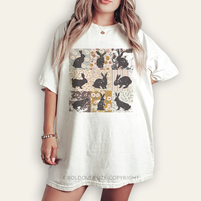 Vintage Boho Bunny Rabbit Tee