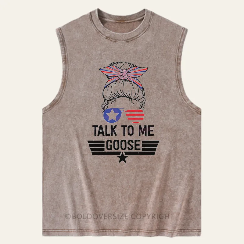 Vintage Talk To Me Goose Washed Tank