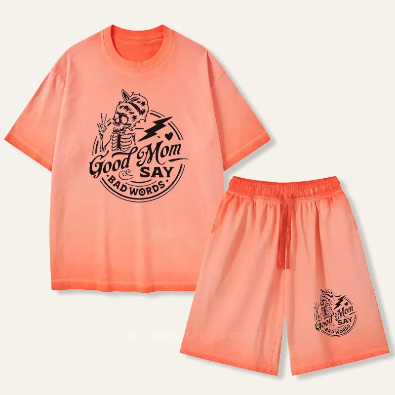 Vintage Good Moms Say Bad Words Gradient Washed Suit