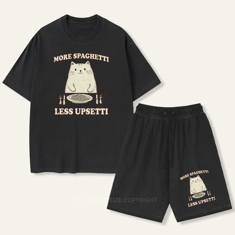 Vintage More Spaghetti Less Upsetti Gradient Washed Suit