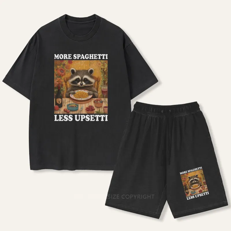 Vintage More Spaghetti Less Upsetti Gradient Washed Suit