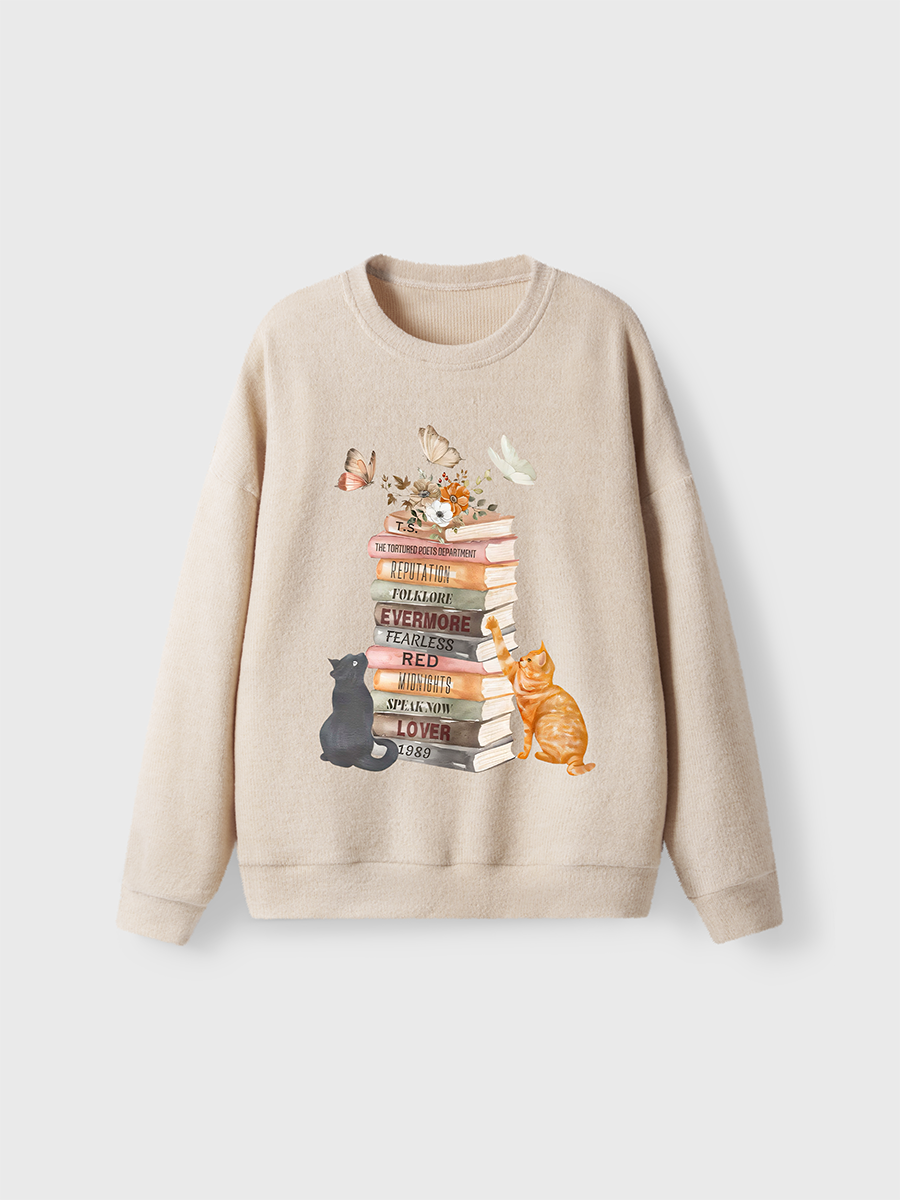 Vintage Albums As Books Fuzzy Sweater