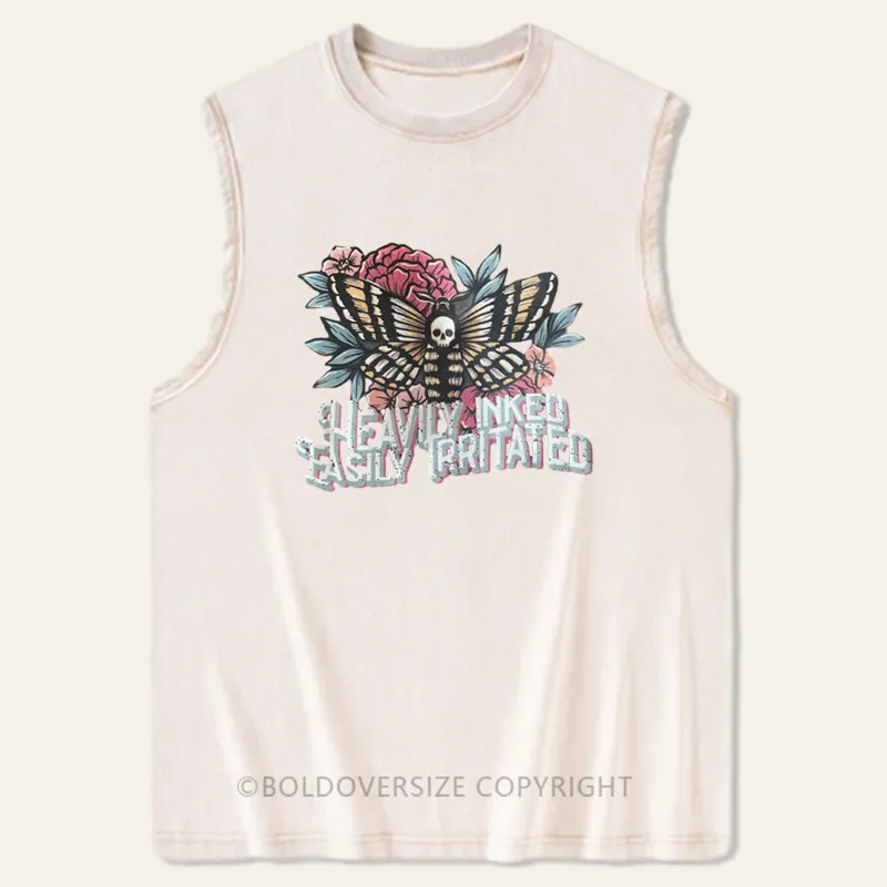 Vintage Heavily Inked Easily Irritated Washed Tank