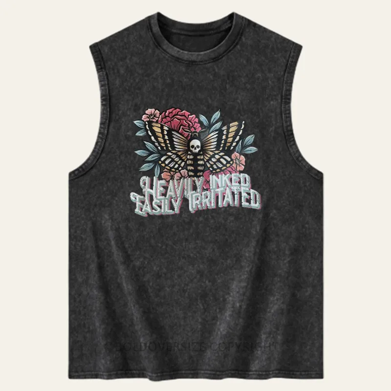 Vintage Heavily Inked Easily Irritated Washed Tank