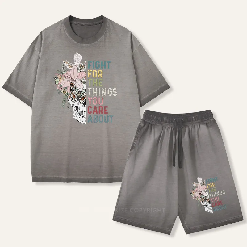 Vintage Fight For The Things You Care About Gradient Washed Suit