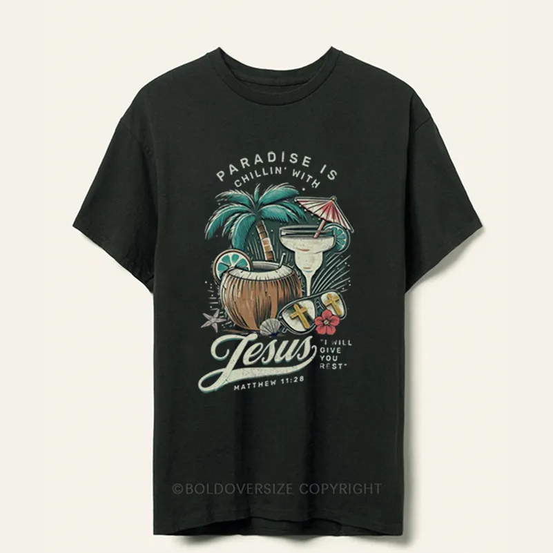 Vintage Paradise With Jesus Tee