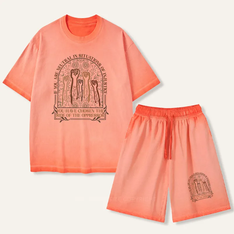 Vintage If You Are Neutral In Situations Of Injustice Gradient Washed Suit