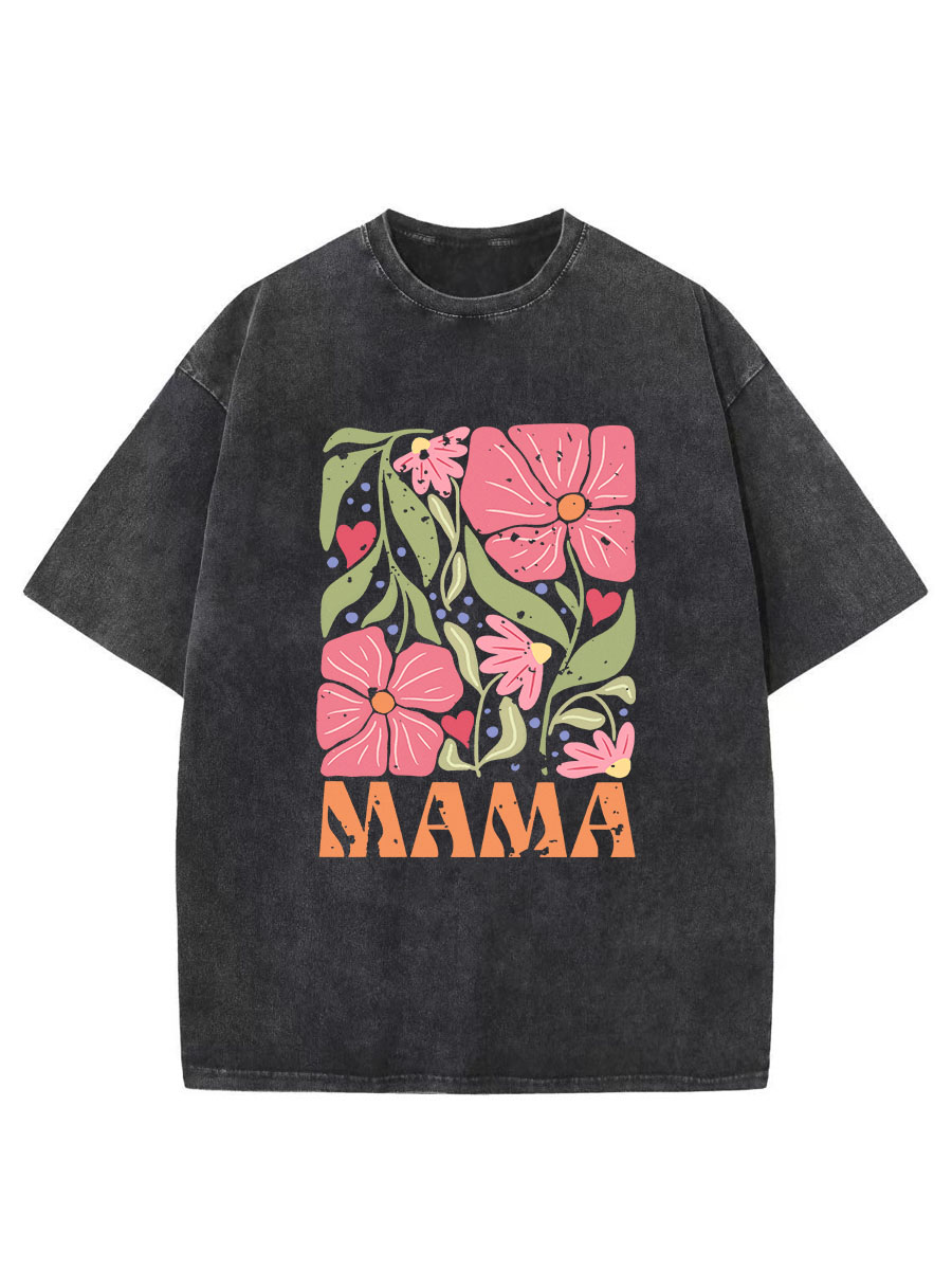 Vintage Wildflowers Mama Washed T-Shirt