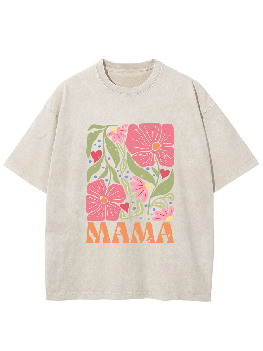 Vintage Wildflowers Mama Washed T-Shirt