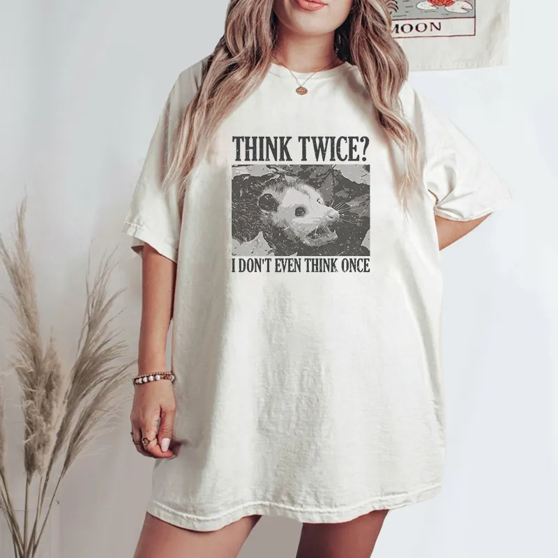 Vintage Think Twice?I Don'T Even Think Once Tee