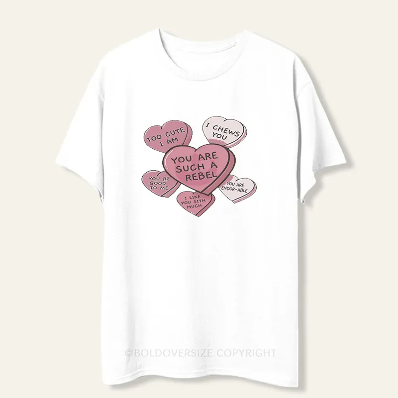 Vintage Valentines Day Candy Hearts Tee