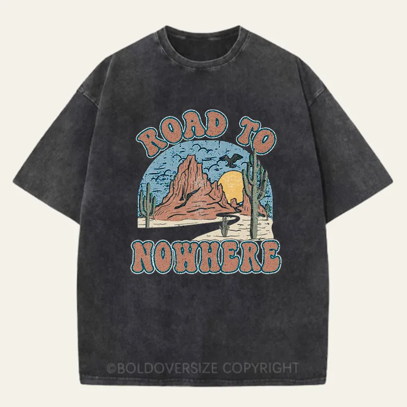 Vintage Road To Now Here Washed T-Shirt