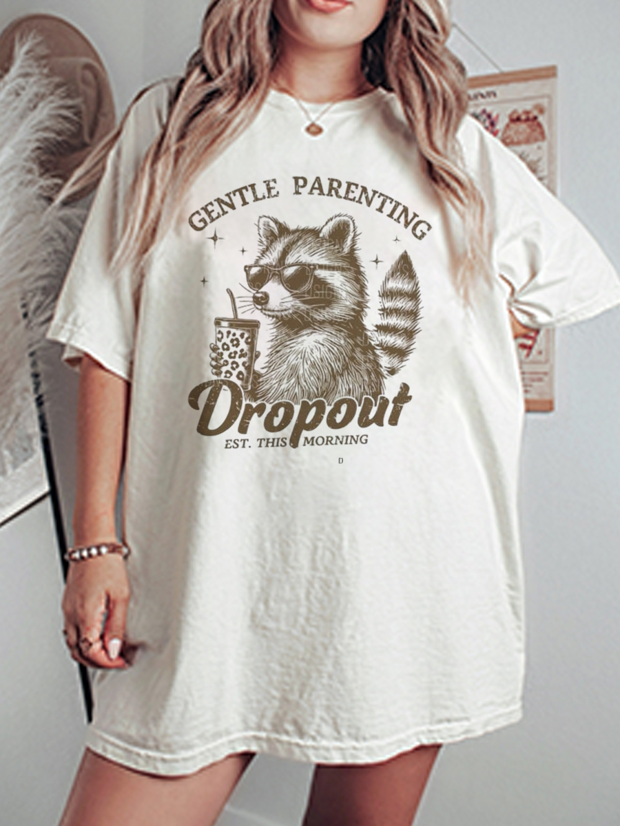 Vintage Gentle Parenting Dropout Oversize Graphic Tee