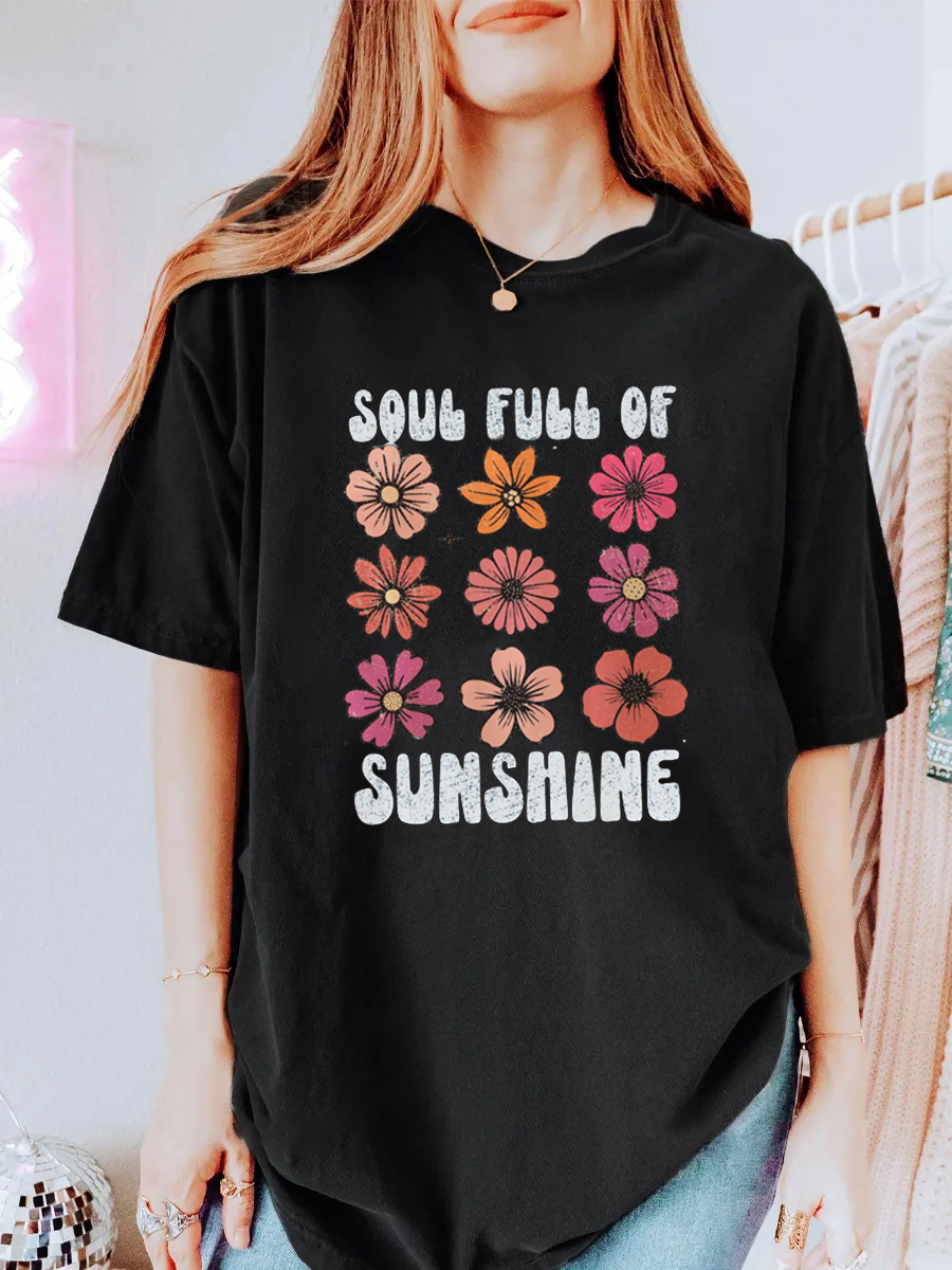 Vintage Soul Full Of Sunshine Oversize Graphic Tee