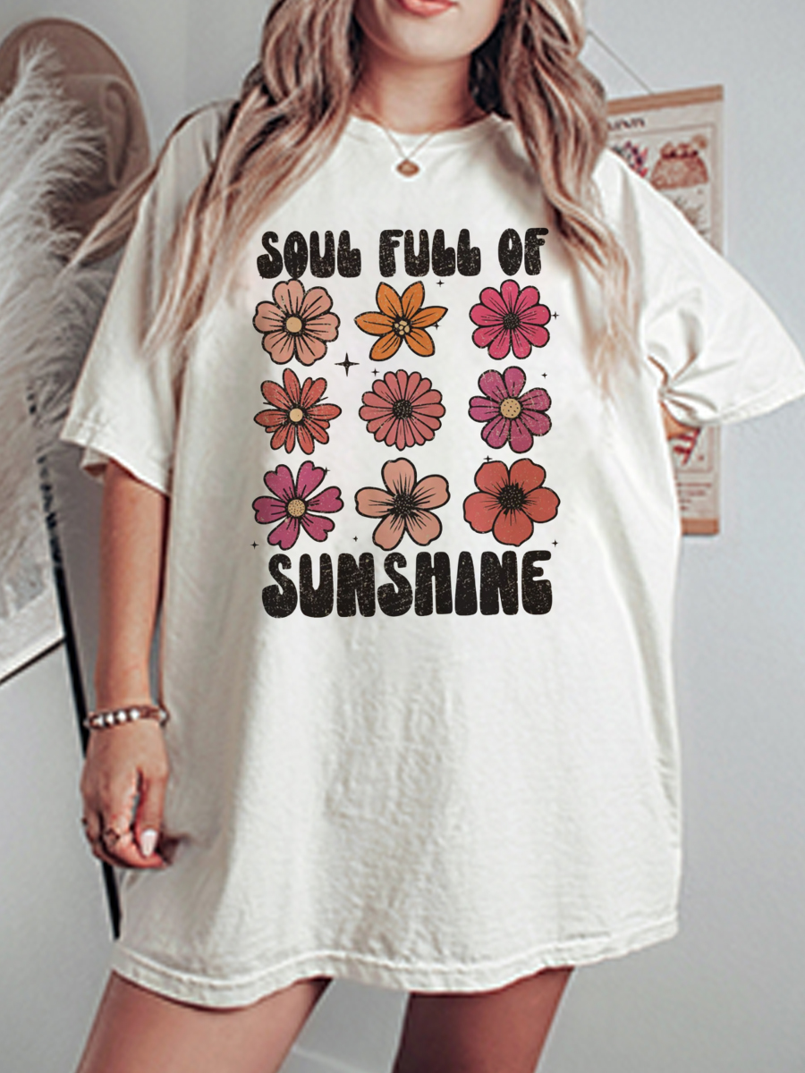 Vintage Soul Full Of Sunshine Oversize Graphic Tee