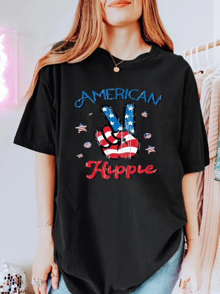 Vintage American Hippie Oversize Graphic Tee