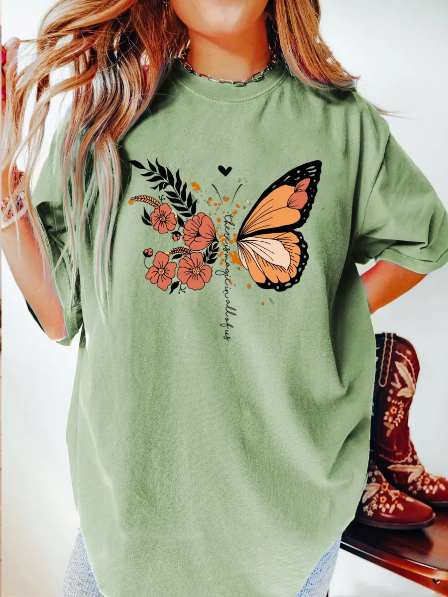 Vintage Believe In Yourself Oversize Graphic Tee