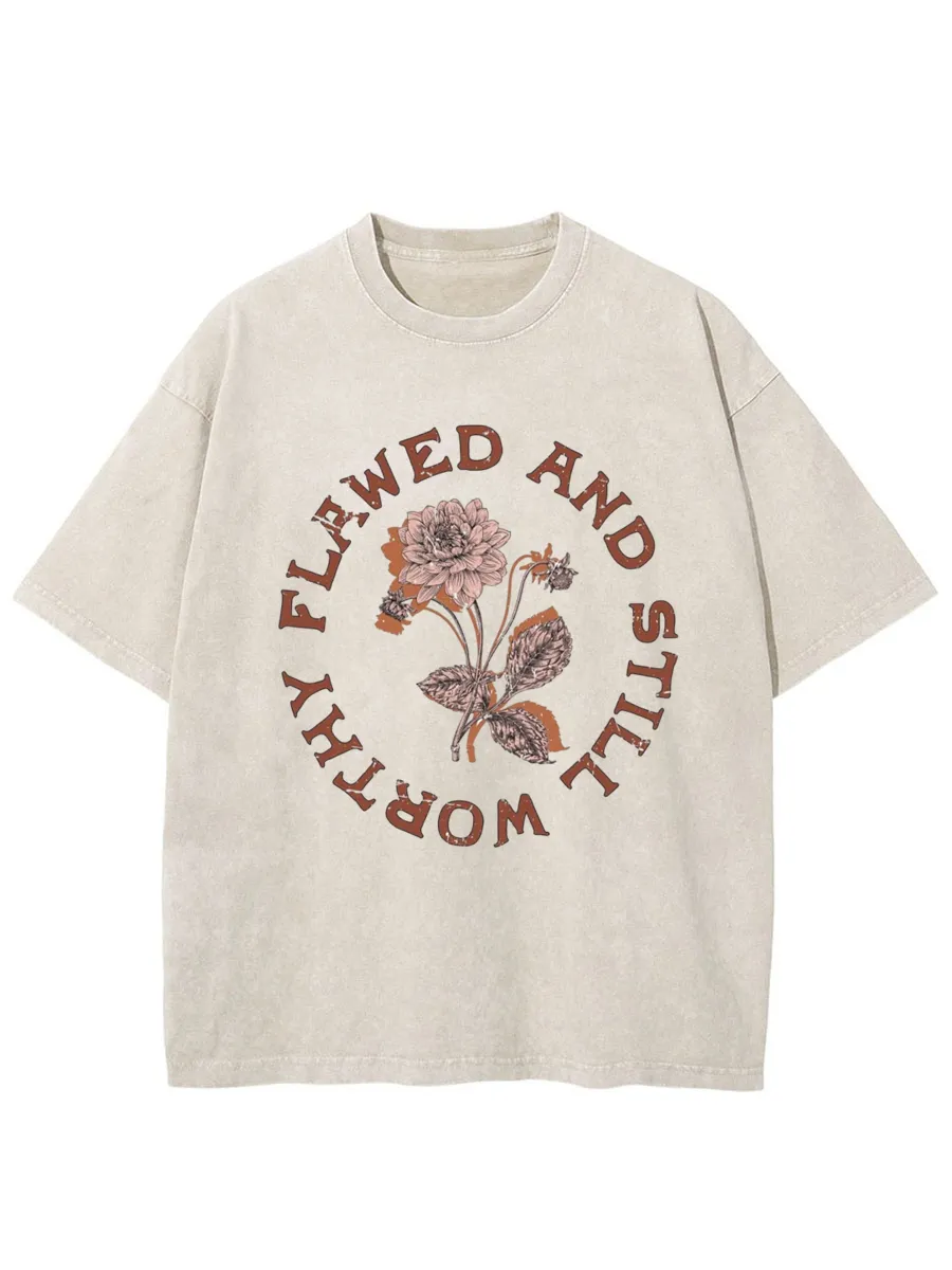 Vintage Flawed And Still Worthy Washed T-Shirt