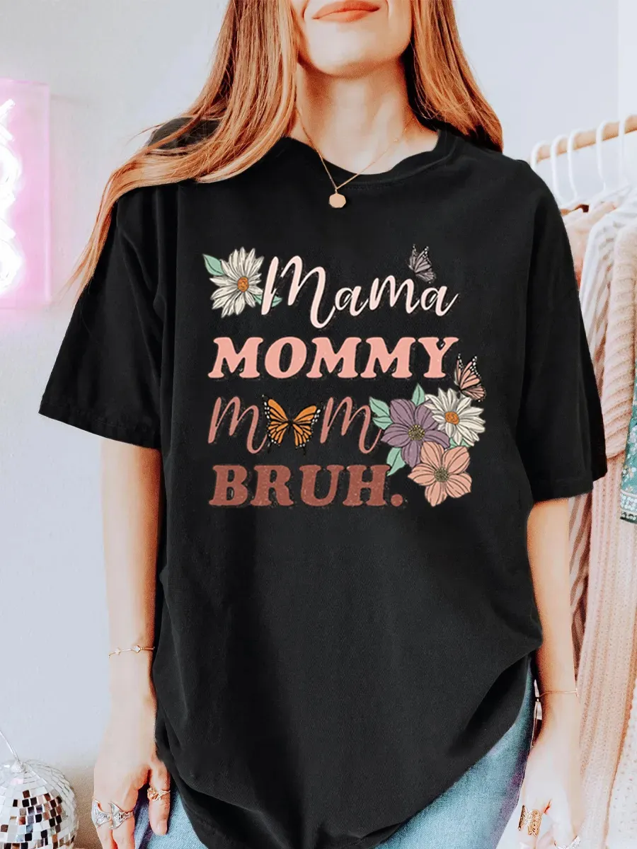 Vintage Mama Floral Oversize Graphic Tee