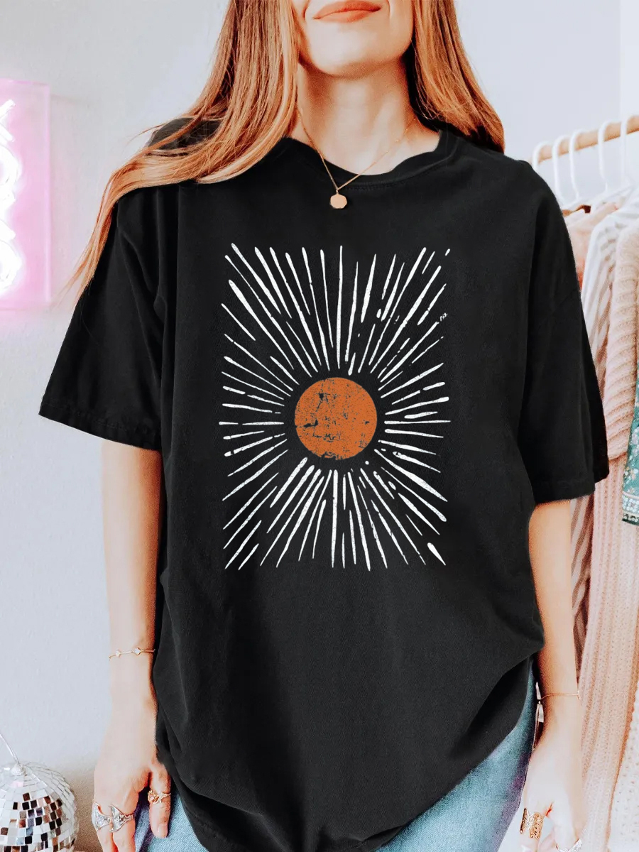 Vintage Sunshine Oversize Graphic Tee