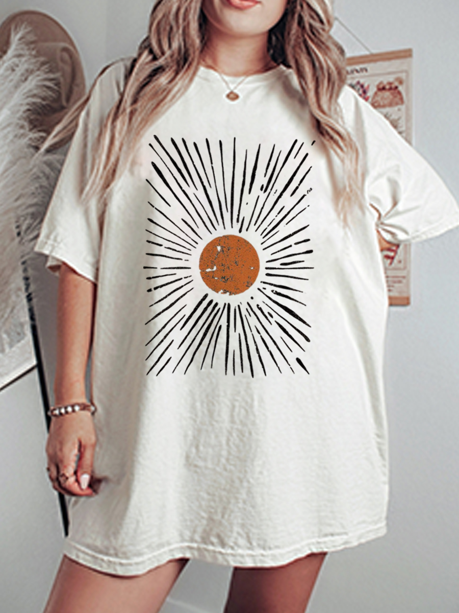 Vintage Sunshine Oversize Graphic Tee