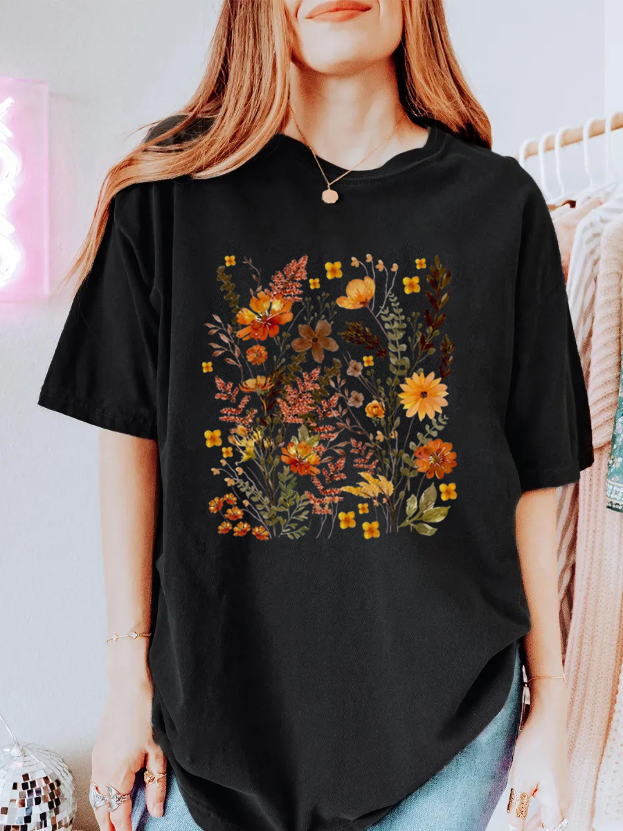 Vintage Botanical Oversize Graphic Tee