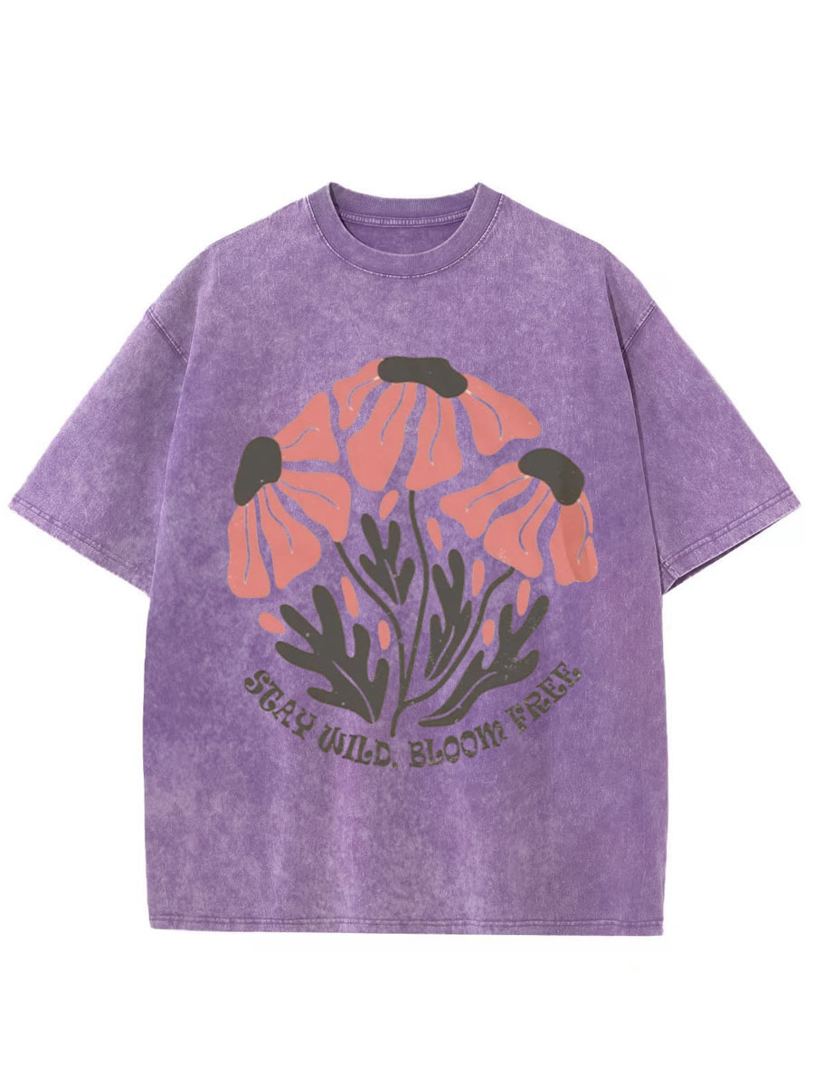 Vintage Floral Nature Washed T-Shirt