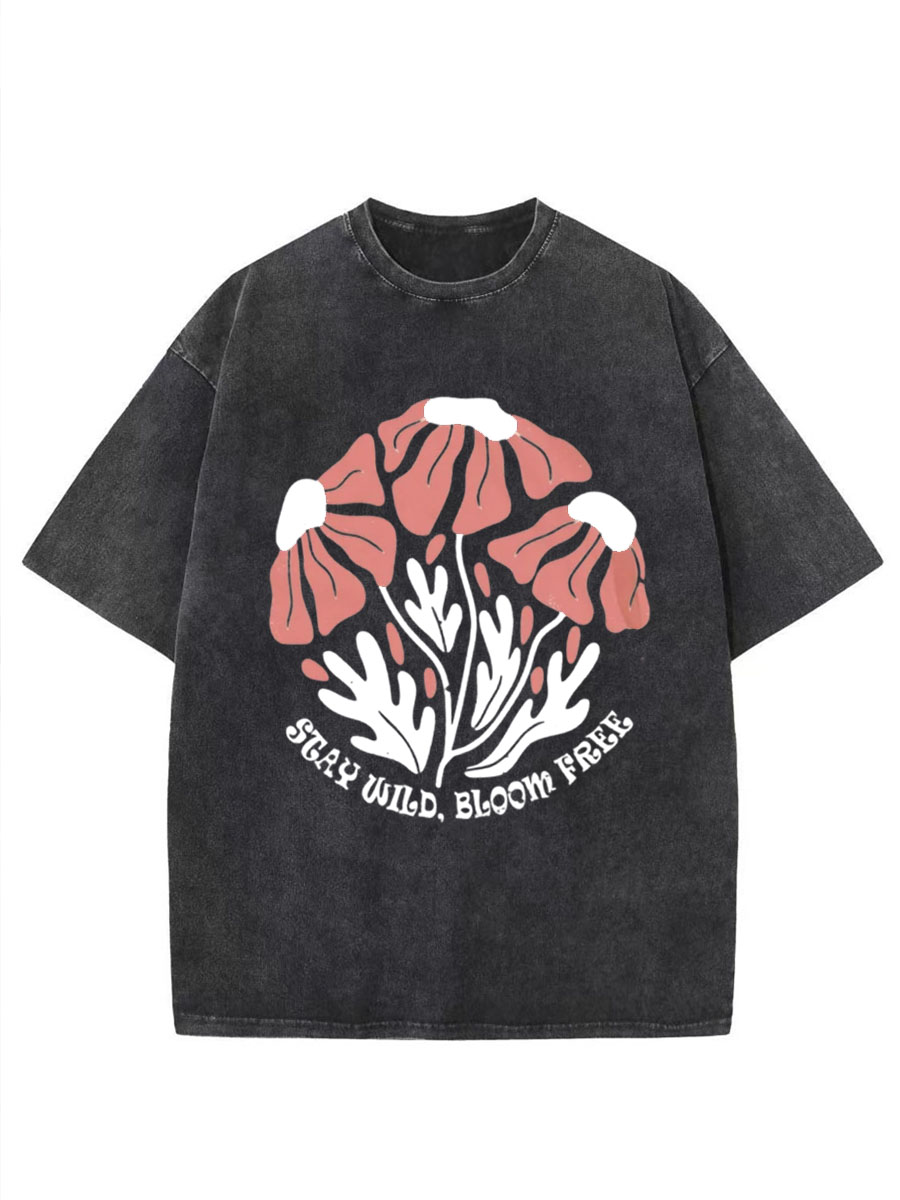 Vintage Floral Nature Washed T-Shirt