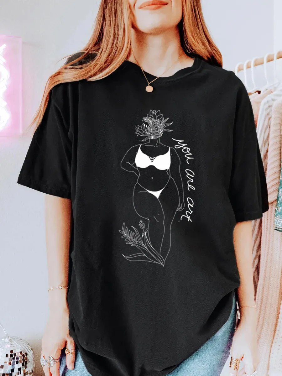 Vintage You Are Out Oversize Graphic Tee