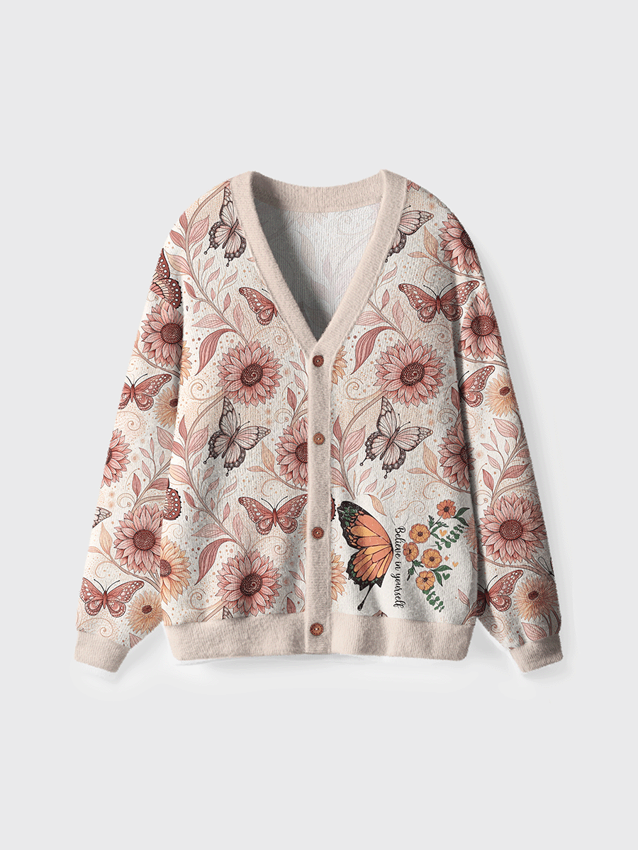Vintage Believe In Yourself Cardigan Sweaters
