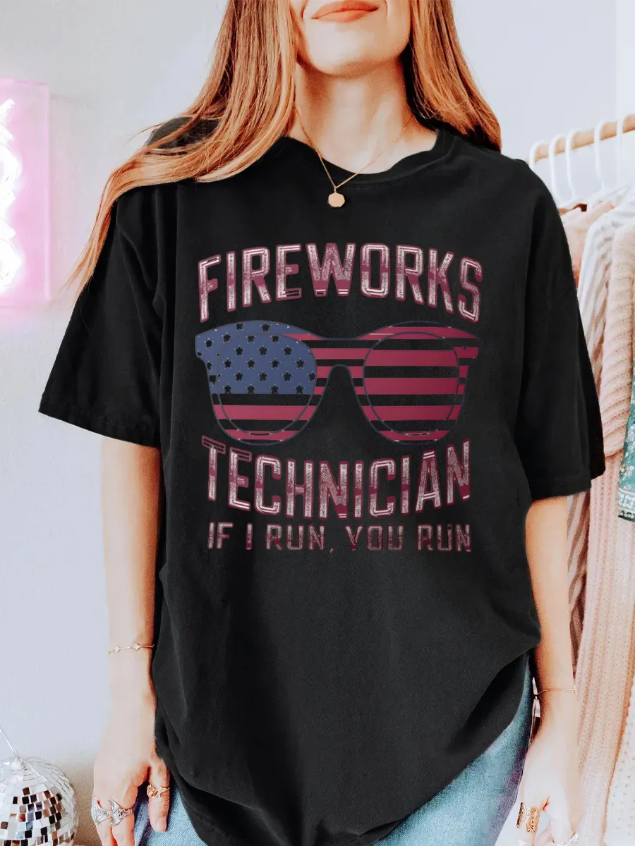 Vintage If I Run, You Run Oversize Graphic Tee