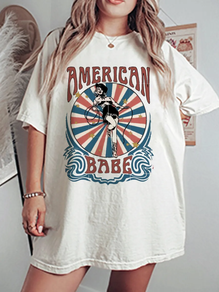Vintage American Babe Oversize Graphic Tee