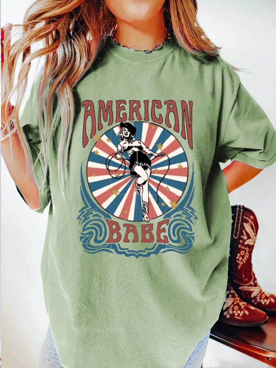 Vintage American Babe Oversize Graphic Tee