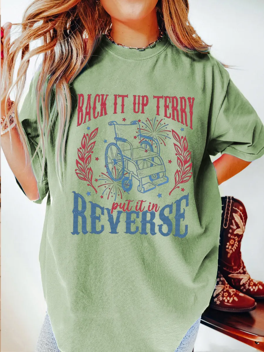 Vintage Back It Up Terry Put It In Reverse Oversize Graphic Tee