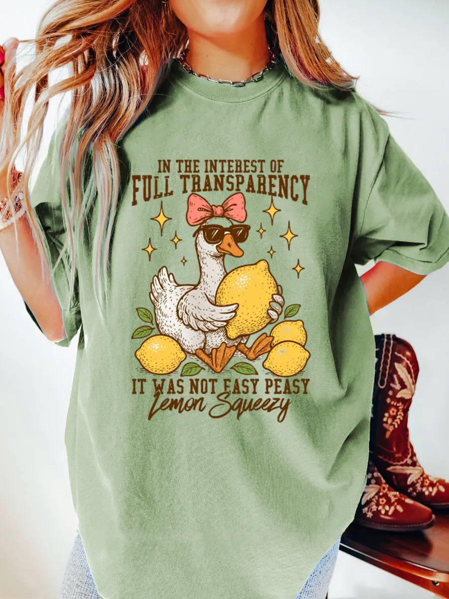 Vintage In The Interest Of Full Transparency Oversize Graphic Tee