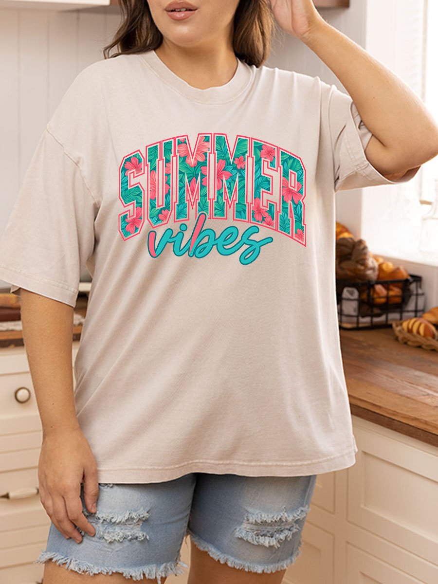 Vintage Summer Vibes Oversize Washed T-Shirt