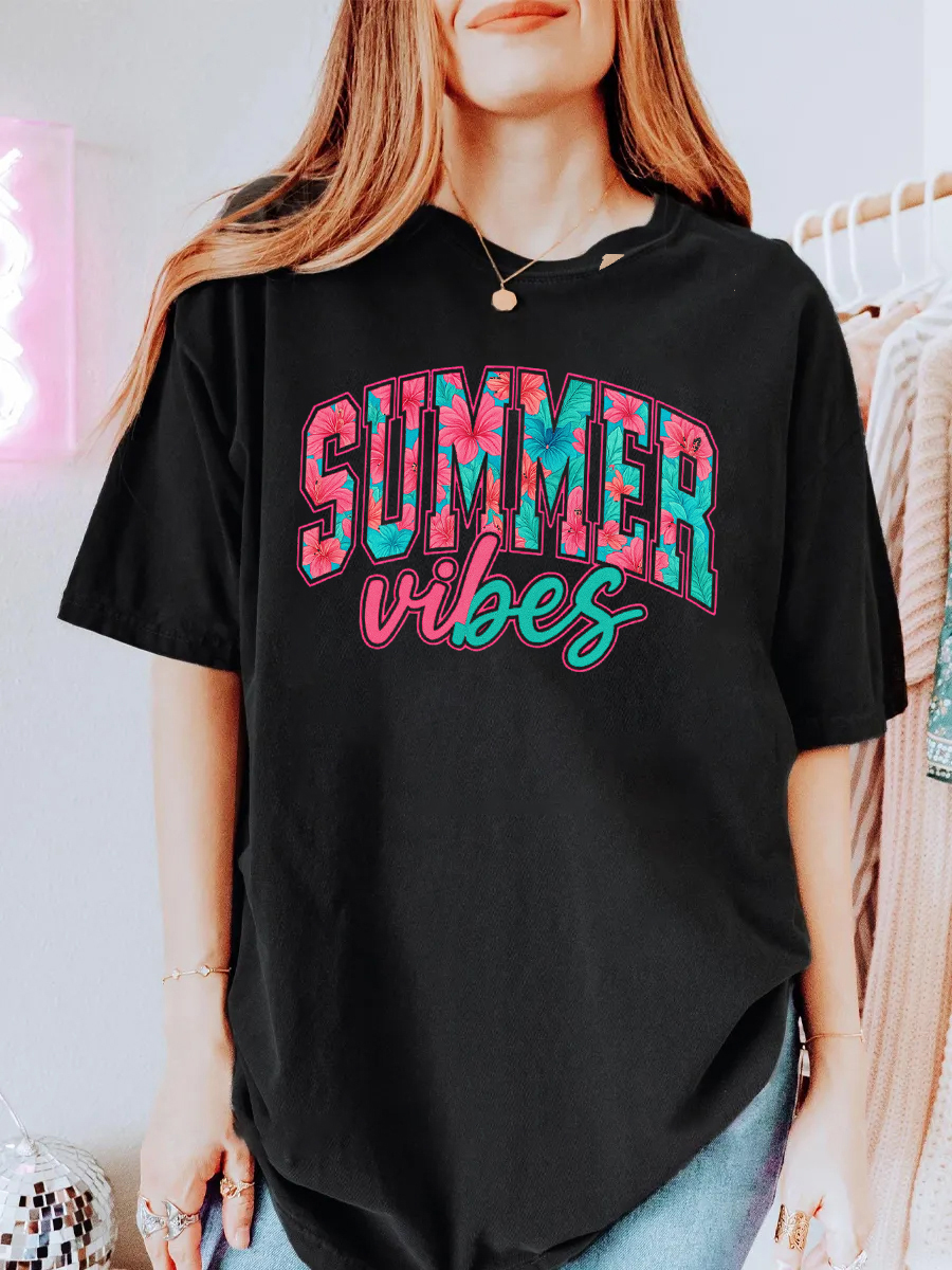 Vintage Summer Vibes Oversize Graphic Tee