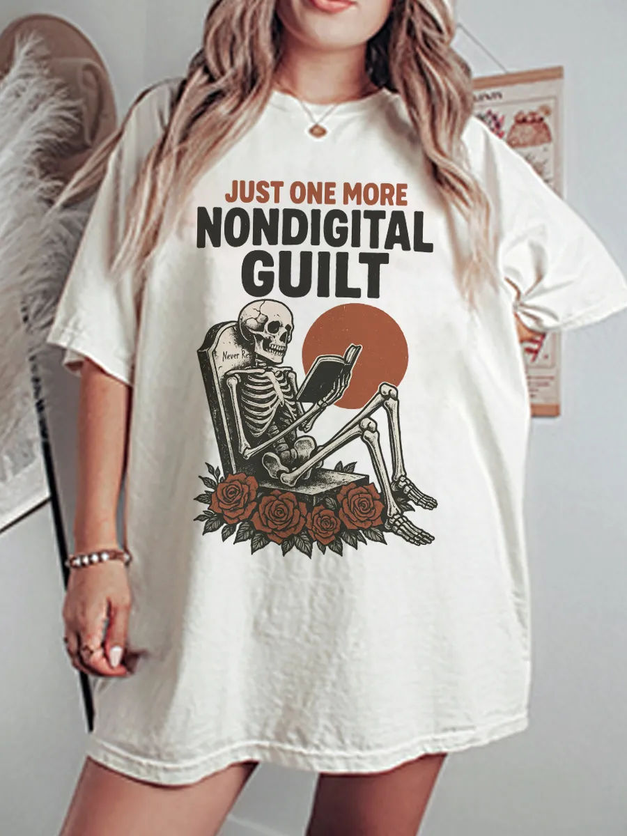 Vintage Just One More Oversize Graphic Tee