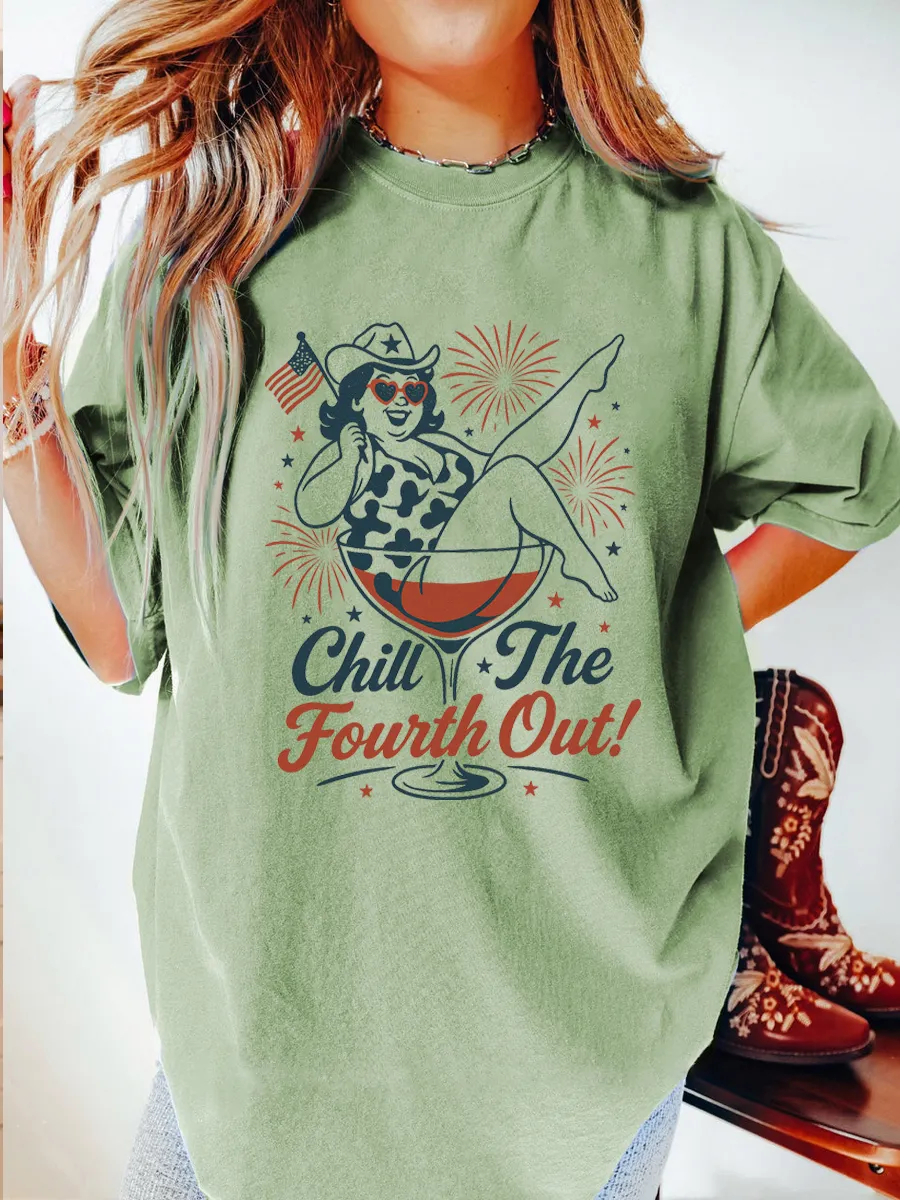 Vintage Chill The Fourth Out Oversize Graphic Tee